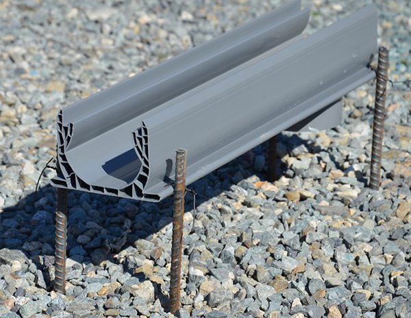  Rebar use with Spee-D Channel Drain Installation Display