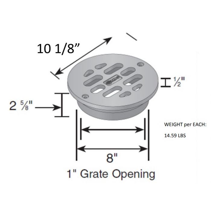 NDS 10 8 In. Round Grate, Black