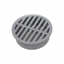 NDS 4" Round Grate - Gray | Drainage Connect